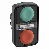 Головка кнопки двойная без маркировки + LED | код. ZB5AW7A3740 | Schneider Electric